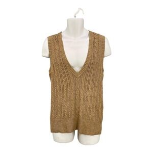 Tribal Cable‎ Knit Sweater Vest Men Preppy Staple Academia Nerd Textured Size M
